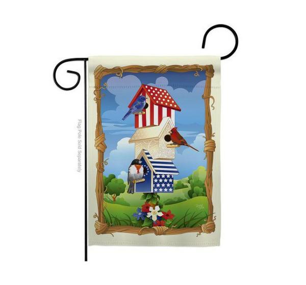 4th of July Flags | Star Spangled Birdhouse Garden Flag 4th of July Flags 4th of July Flags