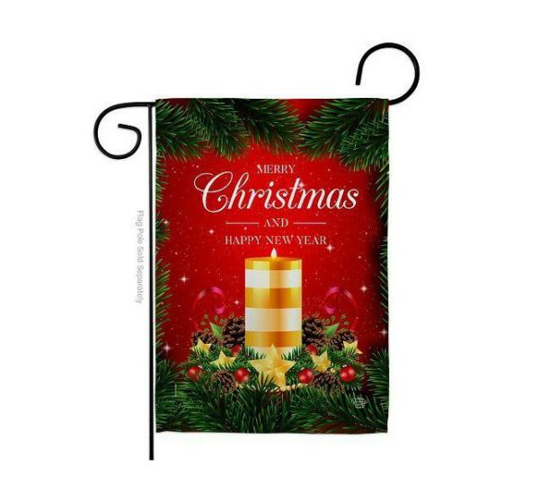 Christmas Flags | Christmas Candle Garden Flag Christmas Flags Christmas Flags