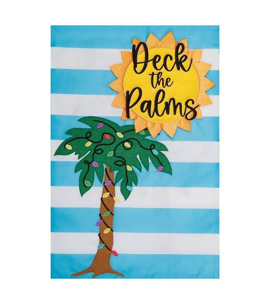 Christmas Flags | Deck the Palms Applique Flag Christmas Flags Christmas Flags