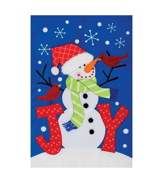 Christmas Flags | Joy Snowman Applique Flag Christmas Flags Christmas Flags