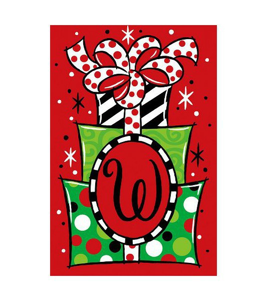 Christmas Flags | Monogram Gift Stack – W Flag Christmas Flags Christmas Flags