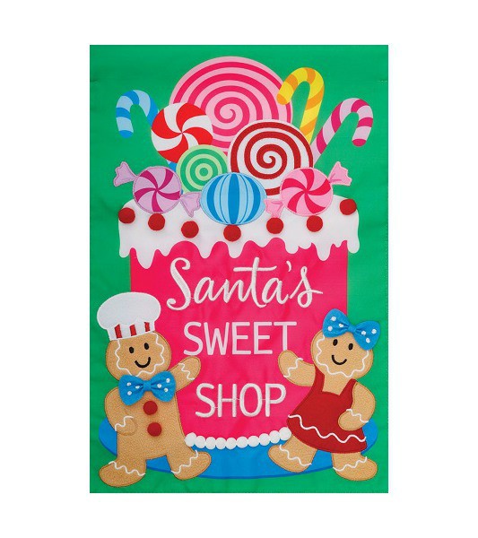 Christmas Flags | Santa Sweets Applique Flag Christmas Flags Christmas Flags