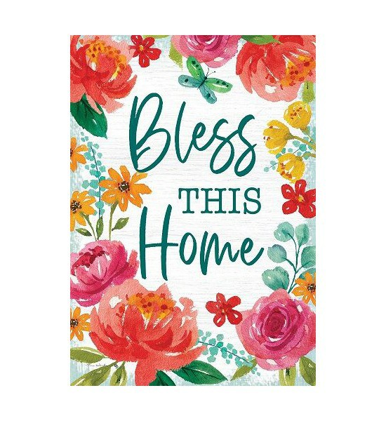 Double Sided House Flags | Blessed Floral Flag Double Sided House Flags Double Sided House Flags