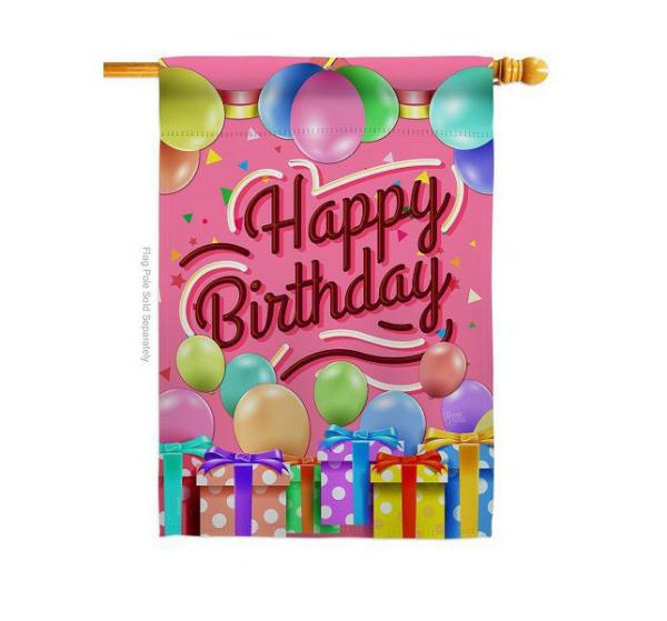 Double Sided House Flags | Celebrate Happy Birthday House Flag Double Sided House Flags Double Sided House Flags