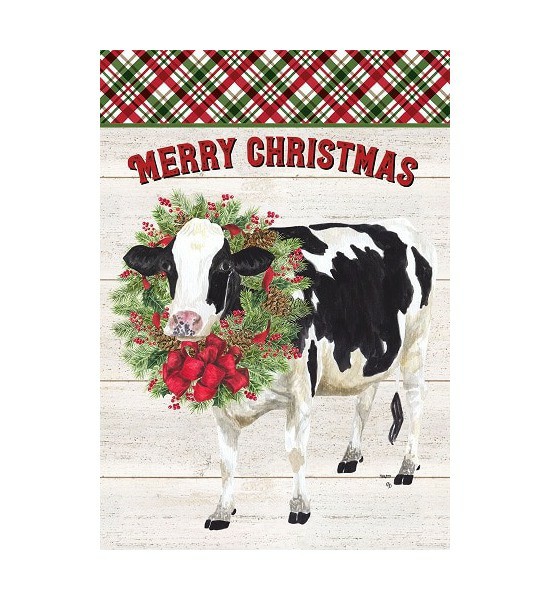 Double Sided House Flags | Christmas Cow Flag Double Sided House Flags Double Sided House Flags