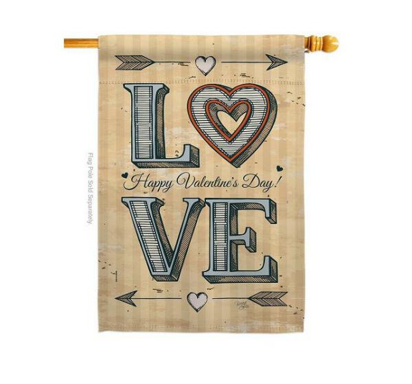 Double Sided House Flags | Classic Love House Flag Double Sided House Flags Double Sided House Flags