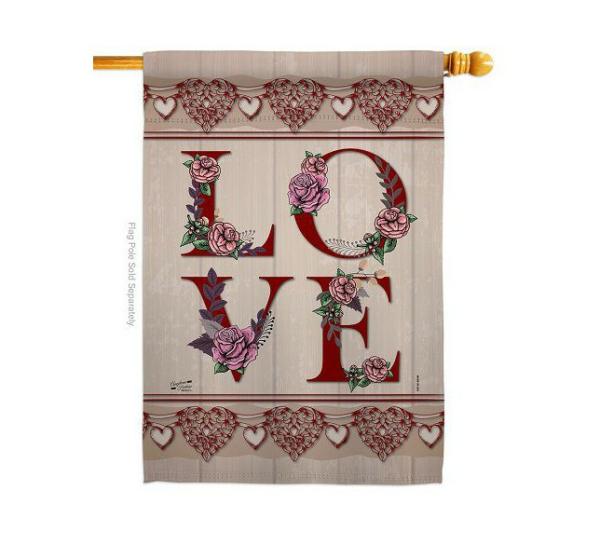 Double Sided House Flags | Classic Valentine Love House Flag Double Sided House Flags Double Sided House Flags