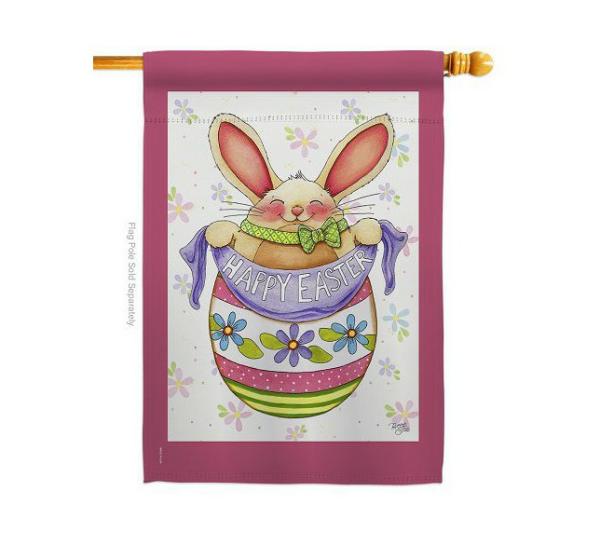 Double Sided House Flags | Egg Bunny House Flag Double Sided House Flags Double Sided House Flags