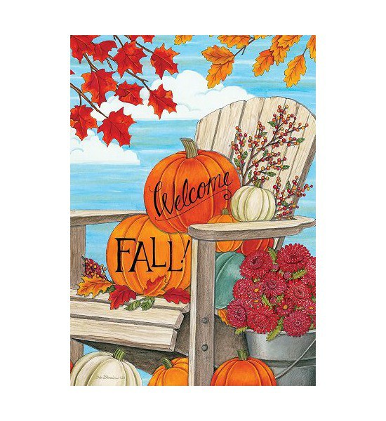 Double Sided House Flags | Fall Adirondack Flag Double Sided House Flags Double Sided House Flags