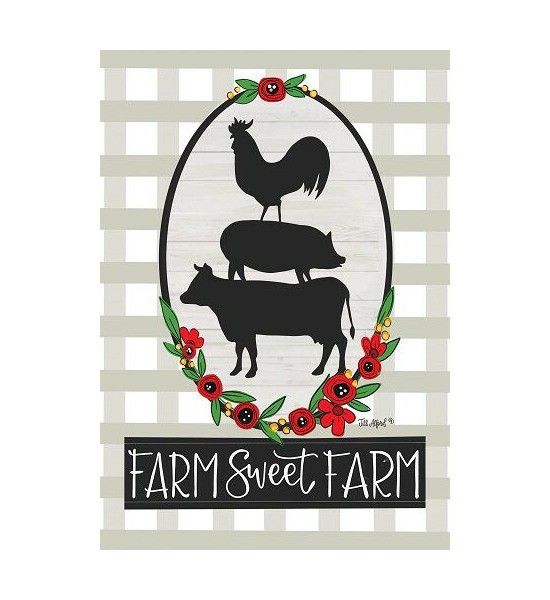 Double Sided House Flags | Farm Sweet Farm Flag Double Sided House Flags Double Sided House Flags