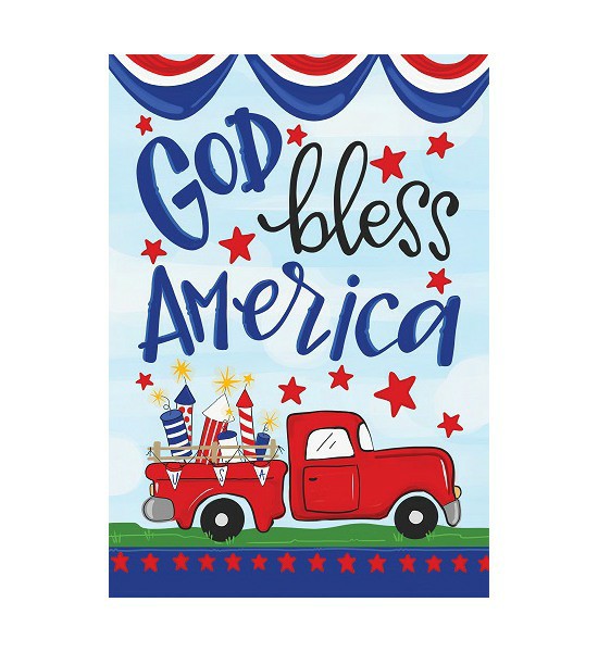 Double Sided House Flags | Fireworks Truck Flag Double Sided House Flags Double Sided House Flags