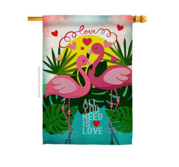 Double Sided House Flags | Flamingo Lover House Flag Double Sided House Flags Double Sided House Flags