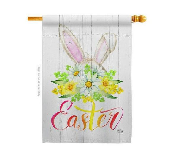 Double Sided House Flags | Floral Easter House Flag Double Sided House Flags Double Sided House Flags