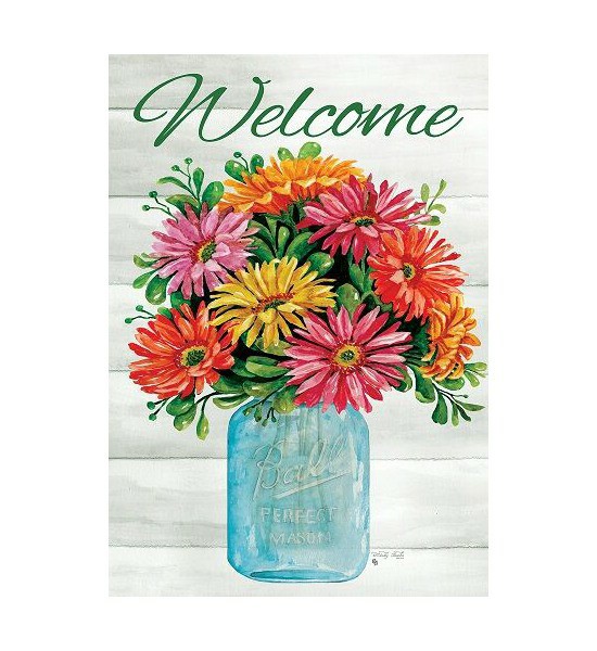 Double Sided House Flags | Gerbera Jar Flag Double Sided House Flags Double Sided House Flags