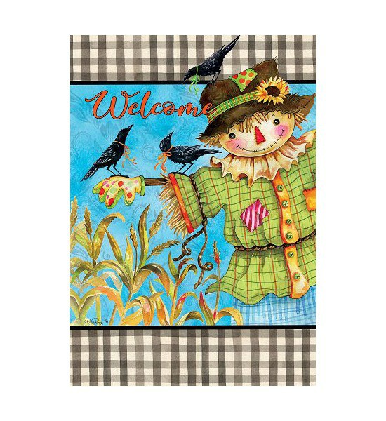 Double Sided House Flags | Gingham Scarecrow Flag Double Sided House Flags Double Sided House Flags