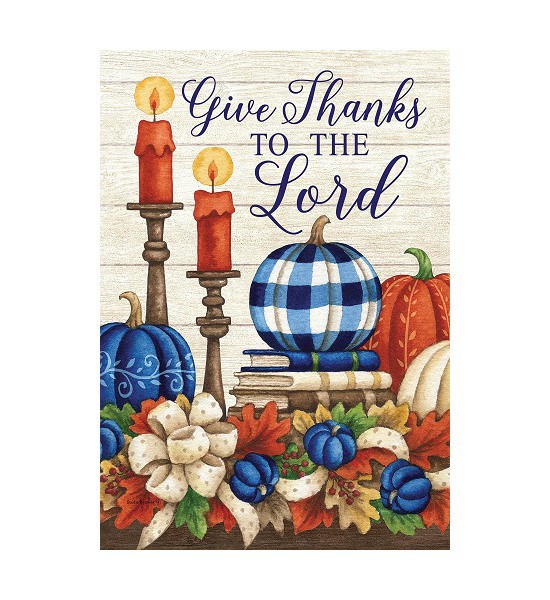 Double Sided House Flags | Give Thanks Candles Flag Double Sided House Flags Double Sided House Flags