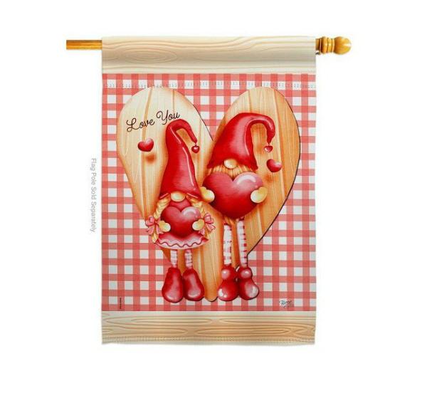 Double Sided House Flags | Gnome Love House Flag Double Sided House Flags Double Sided House Flags