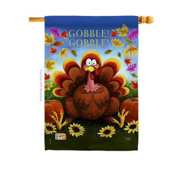 Double Sided House Flags | Gobble House Flag Double Sided House Flags Double Sided House Flags