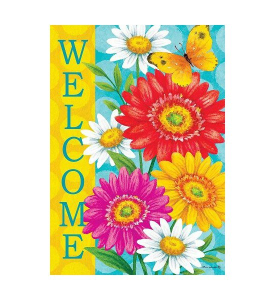 Double Sided House Flags | Happy Gerberas Flag Double Sided House Flags Double Sided House Flags