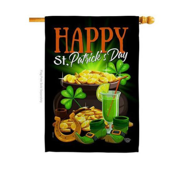 Double Sided House Flags | Happy Saint Patrick Day House Flag Double Sided House Flags Double Sided House Flags