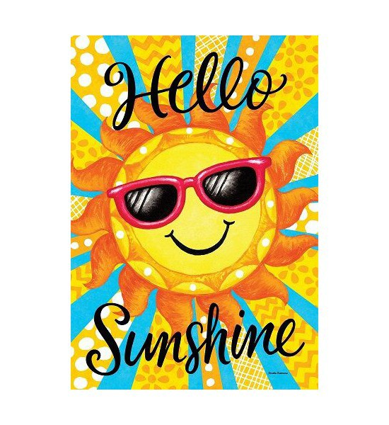 Double Sided House Flags | Hello Sunshine Flag Double Sided House Flags Double Sided House Flags