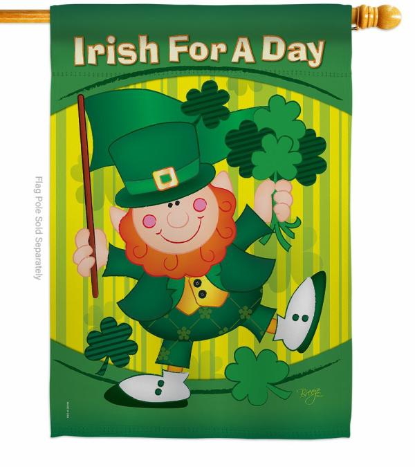 Double Sided House Flags | Irish For A Day House Flag Double Sided House Flags Double Sided House Flags