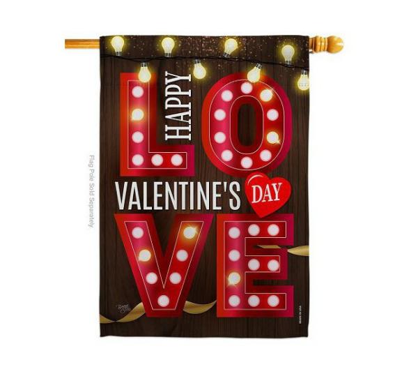 Double Sided House Flags | Lightful Valentine Love House Flag Double Sided House Flags Double Sided House Flags