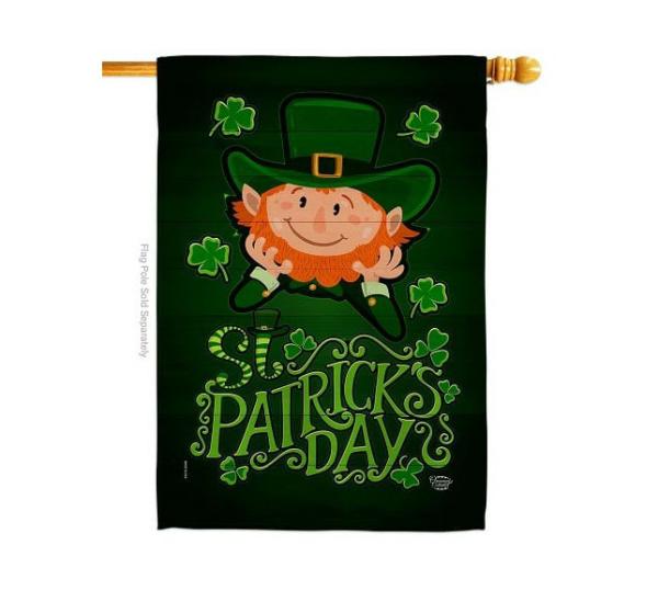 Double Sided House Flags | Lucky Leprechaun House Flag Double Sided House Flags Double Sided House Flags