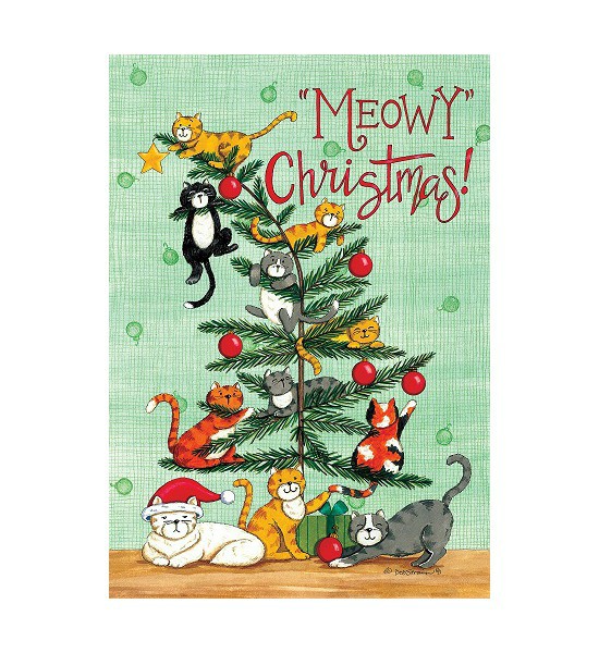 Double Sided House Flags | Meowy Christmas Flag Double Sided House Flags Double Sided House Flags