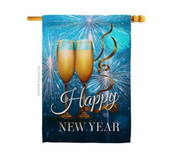 Double Sided House Flags | New Year Fireworks House Flag Double Sided House Flags Double Sided House Flags