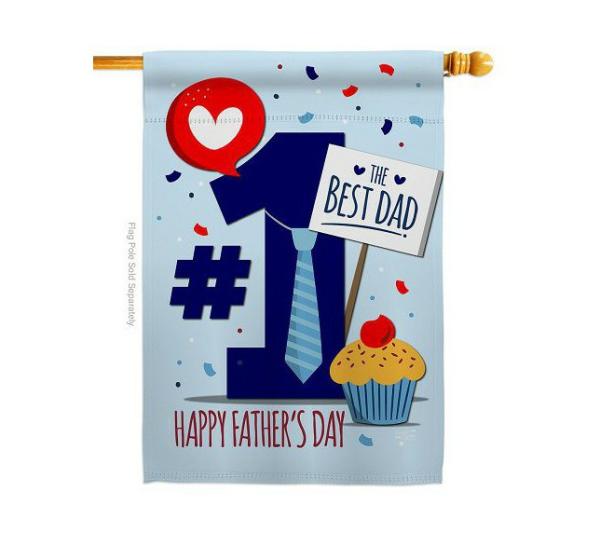 Double Sided House Flags | Number 1 Dad House Flag Double Sided House Flags Double Sided House Flags