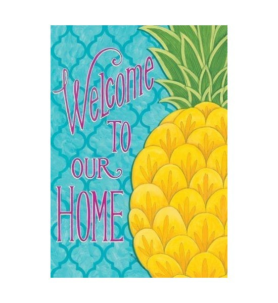 Double Sided House Flags | Pineapple Welcome Home Flag Double Sided House Flags Double Sided House Flags