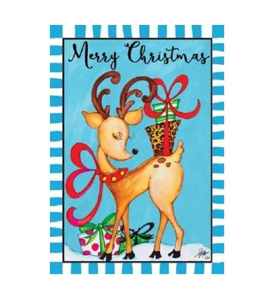 Double Sided House Flags | Reindeer Delivery Flag Double Sided House Flags Double Sided House Flags