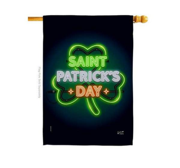 Double Sided House Flags | Saint Pat Neon House Flag Double Sided House Flags Double Sided House Flags