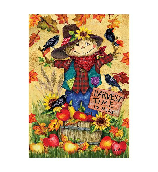 Double Sided House Flags | Scarecrow & Apples Flag Double Sided House Flags Double Sided House Flags