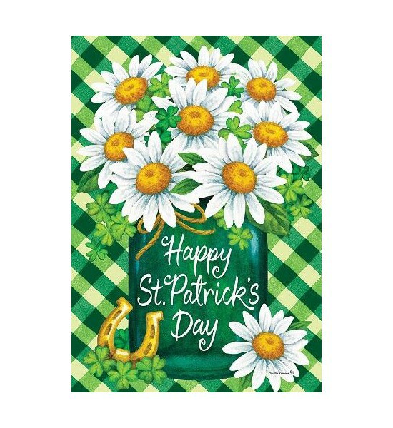 Double Sided House Flags | St. Pat’s Daisies Flag Double Sided House Flags Double Sided House Flags