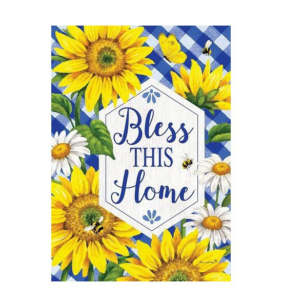 Double Sided House Flags | Sunflowers & Daisies Flag Double Sided House Flags Double Sided House Flags