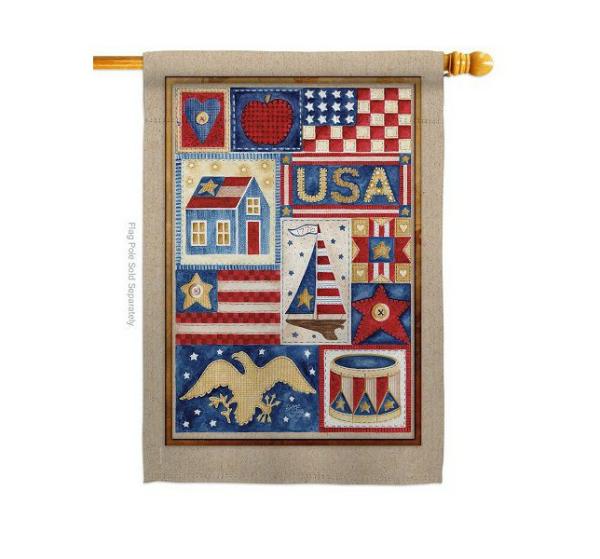 Double Sided House Flags | USA Collage House Flag Double Sided House Flags Double Sided House Flags