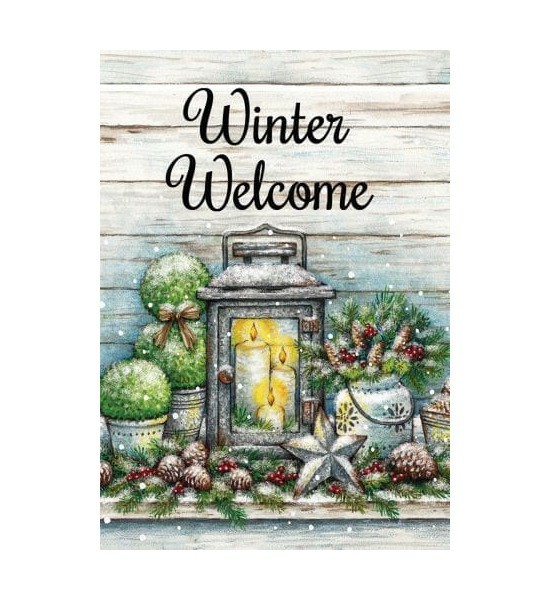 Double Sided House Flags | Warm Winter Welcome Flag Double Sided House Flags Double Sided House Flags