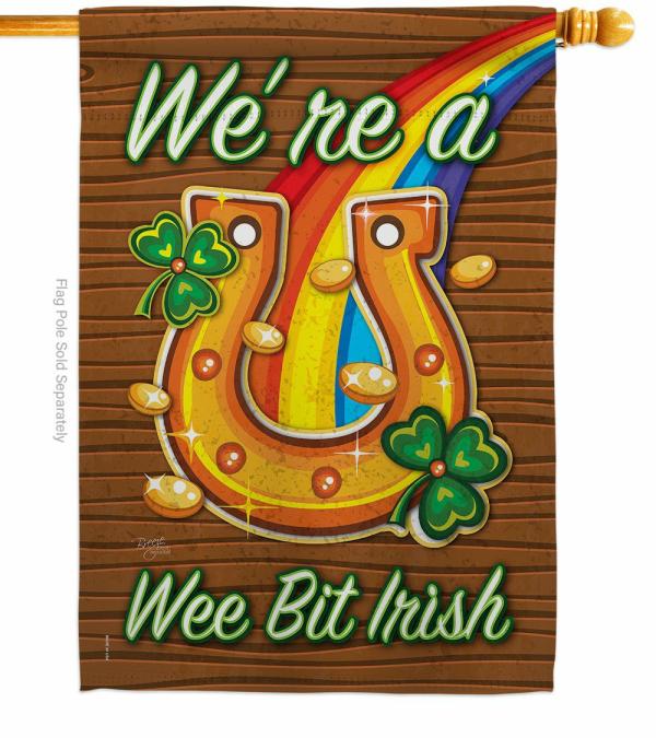 Double Sided House Flags | We’re a Wee Bit Irish House Flag Double Sided House Flags Double Sided House Flags