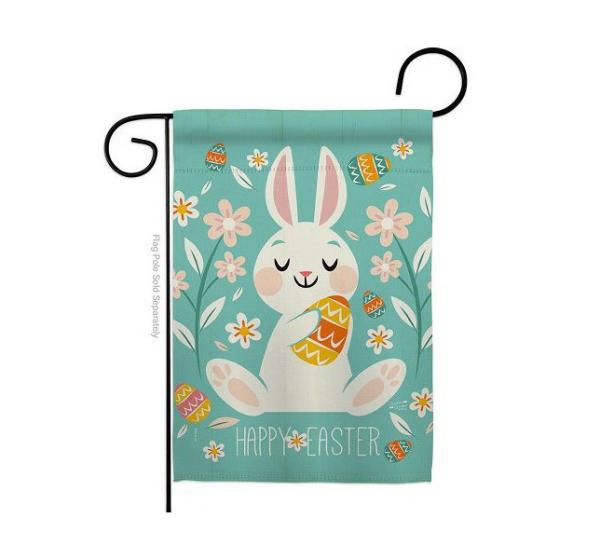 Easter Flags | Cheerful Easter Bunny Garden Flag Easter Flags Easter Flags