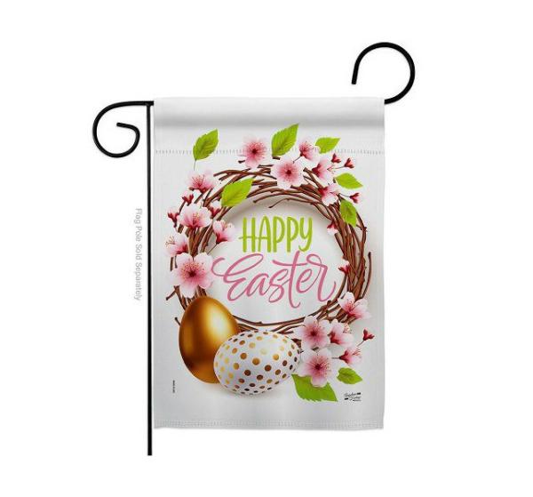 Easter Flags | Easter Wreath Garden Flag Easter Flags Easter Flags