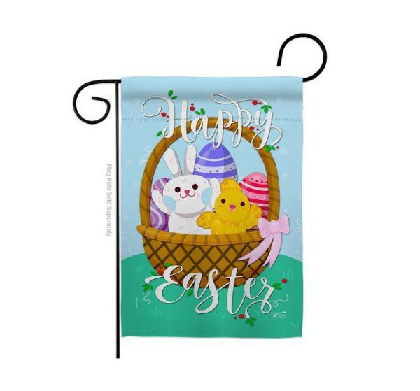 Easter Flags | Happy Easter Basket Garden Flag Easter Flags Easter Flags