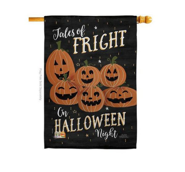 Halloween Flags | Fright on Halloween Night House Flag Halloween Flags Halloween Flags