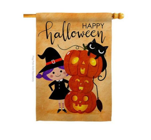 Halloween Flags | Playful Witch House Flag Halloween Flags Halloween Flags