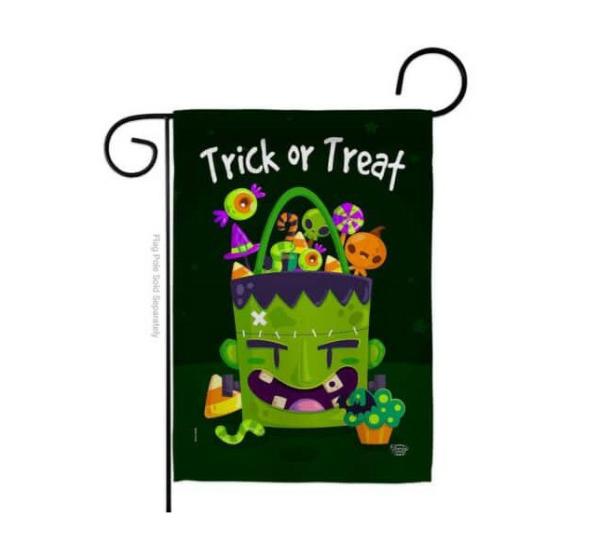 Halloween Flags | Sweet Monster Treat Garden Flag Halloween Flags Halloween Flags