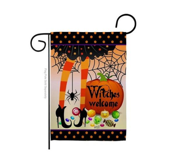 Halloween Flags | Witches Welcome Garden Flag Halloween Flags Halloween Flags