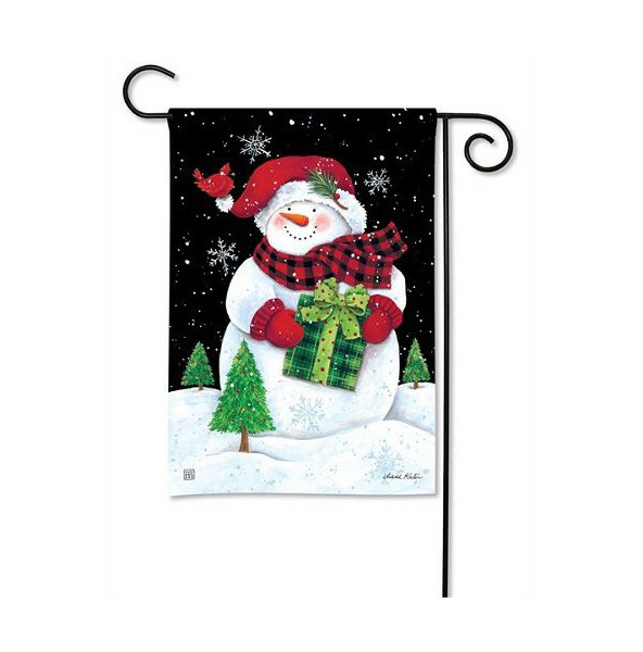 Magnet Works Garden Flags | Buffalo Check Snowman Garden Flag Magnet Works Flags Magnet Works Garden Flags