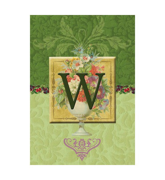 Personalized Garden Flags | Classy Monogram-W Flag Garden Flags Personalized Garden Flags