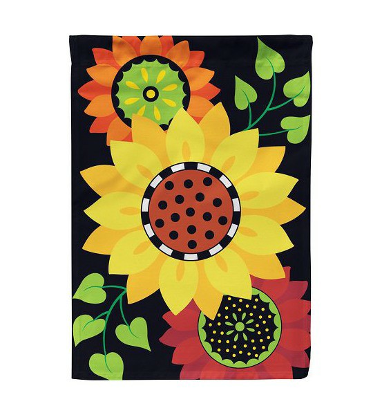 Small Garden Flags | Sunflowers Applique Flag Garden Flags Small Garden Flags